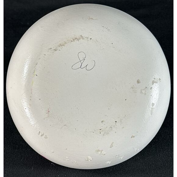 Hand Painted Ceramic Hanging Hummingbird Feeder Floral Niagara Erie PA 1972 - Picture 4 of 6